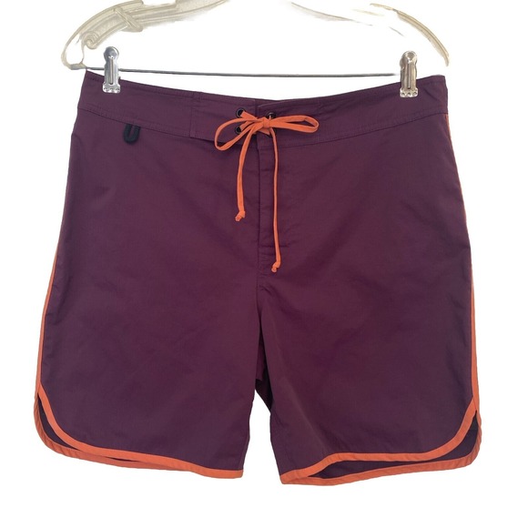 MARYSIA Shorts Board. Women's Medium. Burgundy Orange Trim Drawstring - Picture 1 of 8